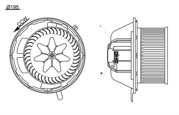 Imagine pentru produsul „VENTILATOR AEROTERMA FARA RELEU MAHLE BEHR"