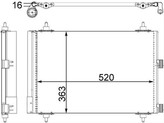 CONDENSATOR A/C MAHLE BEHR