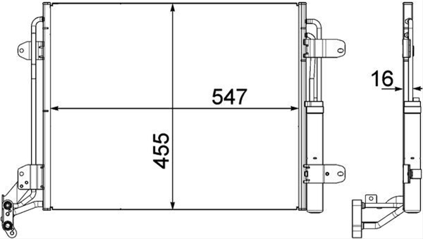 Imagine pentru produsul „CONDENSATOR A/C MAHLE BEHR"