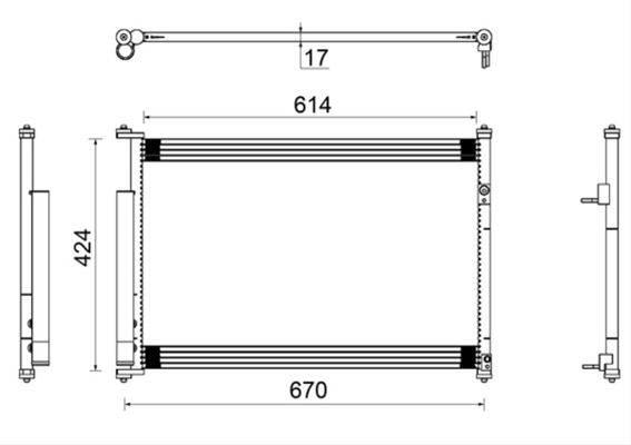 CONDENSATOR A/C MAHLE BEHR