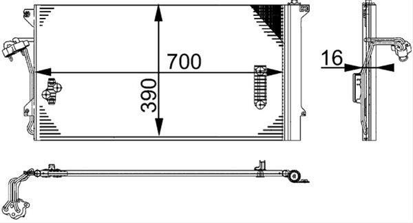 CONDENSATOR A/C MAHLE BEHR