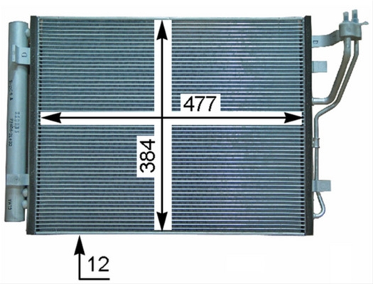 Imagine pentru produsul „CONDENSATOR A/C MAHLE BEHR"