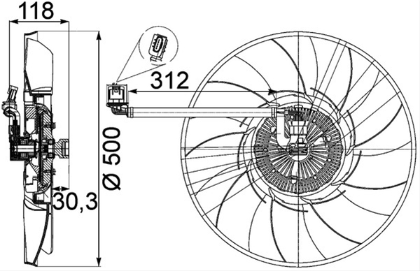 ELECTROVENTILATOR RADIATOR MAHLE BEHR