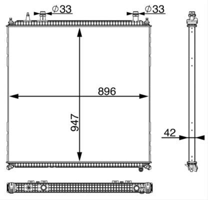 Imagine pentru produsul „RADIATOR INTERCOOLER NBB MAHLE BEHR"