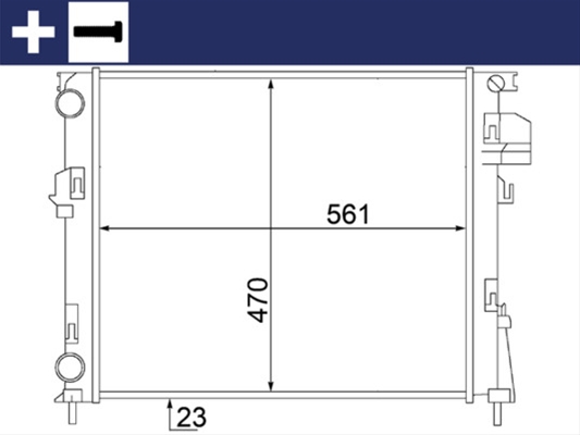 Imagine pentru produsul „RADIATOR RACIRE MOTOR MAHLE BEHR"