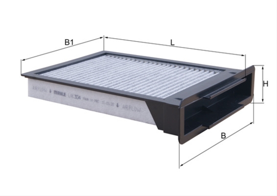 Imagine pentru produsul „FILTRU AER POLEN CARBON ACTIV - MAHLE"