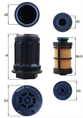 SET FILTRU UREE - MAHLE