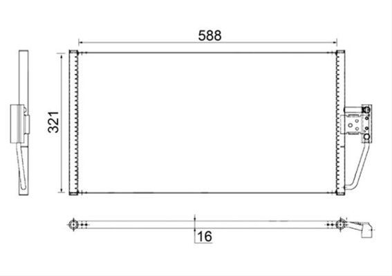 Imagine pentru produsul „CONDENSATOR A/C MAHLE BEHR"