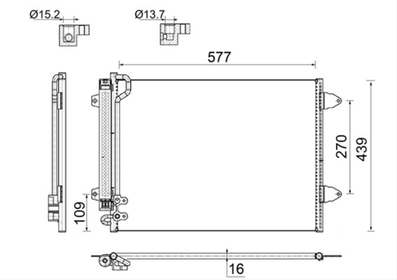 CONDENSATOR A/C MAHLE BEHR