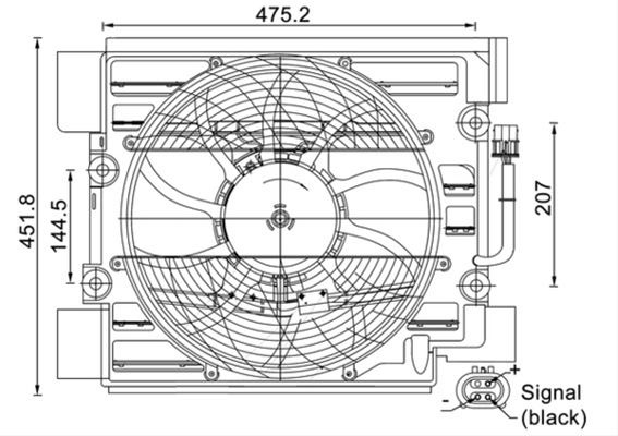 ELECTROVENTILATOR RADIATOR A/C MAHLE BEHR