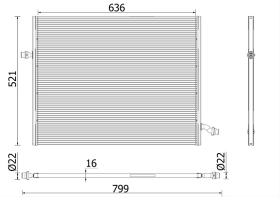 Imagine pentru produsul „RADIATOR TEMPERATURA JOASA MAHLE"