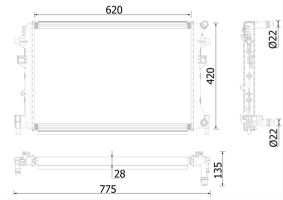 RADIATOR TEMPERATURA JOASA BEHR-MAHLE
