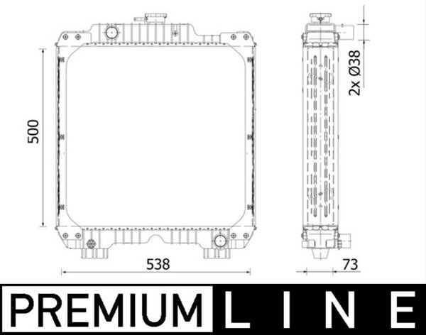 Imagine pentru produsul „RADIATOR RACIRE MOTOR AGR MAHLE BEHR"
