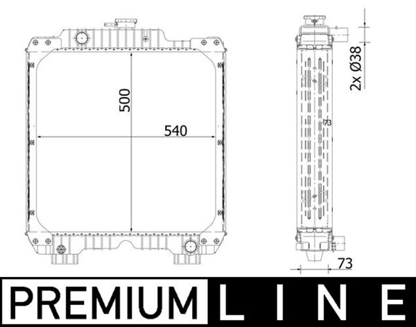 Imagine pentru produsul „RADIATOR RACIRE MOTOR AGR MAHLE BEHR"