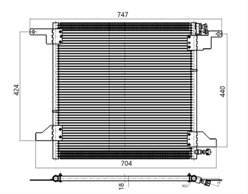 CONDENSATOR AC MAHLE BEHR