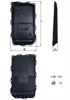 SET FILTRU ULEI HIDRAULIC - MAHLE
