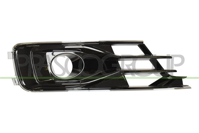 BUMPER GRILLE RIGHTBLACK GLOSSWITH FOG LAMP HOLE AUDI  A6 (4GC)  09/14  06/16