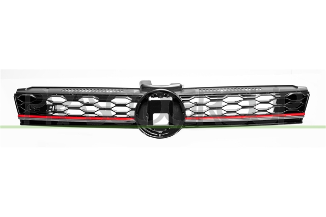 RADIATOR GRILLEBLACKWITH RED MOLDING VW  GOLF VII.2 GTI  MOD. 01/17