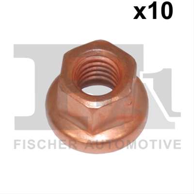SET 10 PIULITE CUPRU M8X1.25 SW12 H=11MM FISCHER AUTOMOTIVE F1