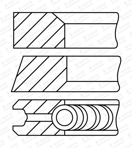 Imagine pentru produsul „SET SEGMENTI PISTON - GOETZE"