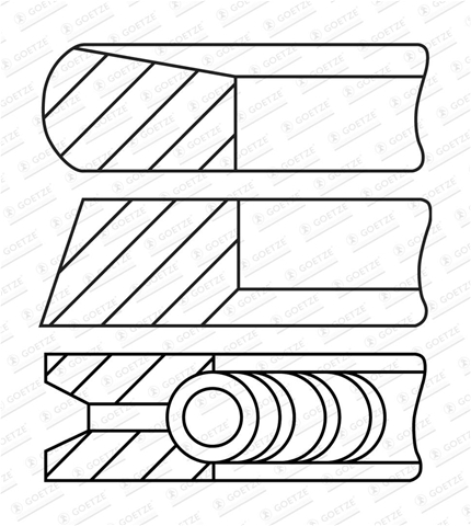 Imagine pentru produsul „SET SEGMENTI PISTON - GOETZE"