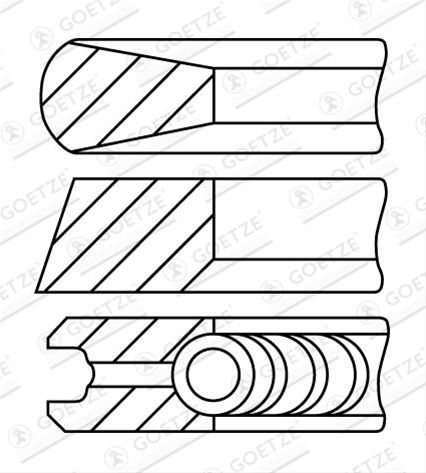 Imagine pentru produsul „SET SEGMENTI PISTON - GOETZE"