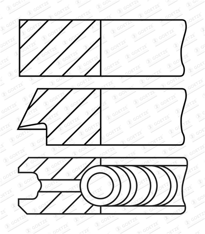 SET SEGMENTI PISTON-- GOETZE