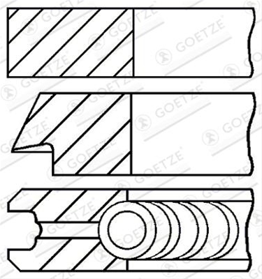 Imagine pentru produsul „SET SEGMENTI PISTON-- GOETZE - NBB"