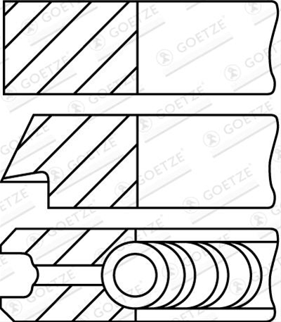 Imagine pentru produsul „SET SEGMENTI PISTON - GOETZE"