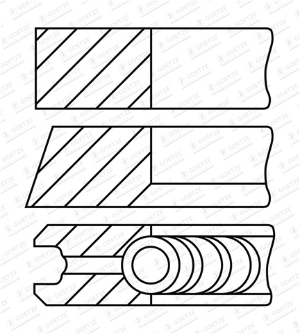 SET SEGMENTI PISTON-- GOETZE