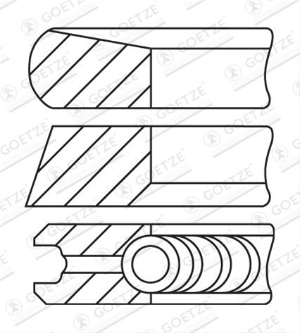Imagine pentru produsul „SET SEGMENTI PISTON - GOETZE"