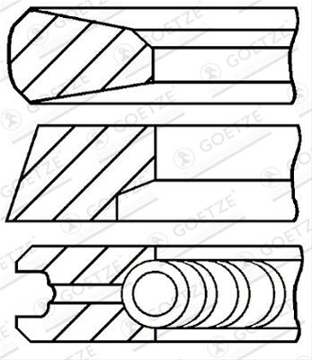 Imagine pentru produsul „SET SEGMENTI PISTON - GOETZE"
