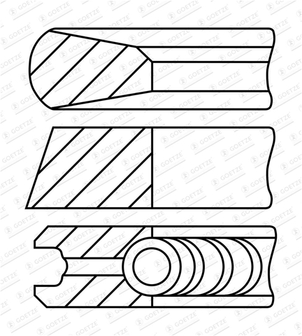 Imagine pentru produsul „SET SEGMENTI PISTON - GOETZE"