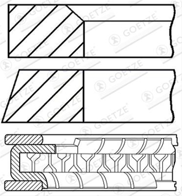 Imagine pentru produsul „SET SEGMENTI PISTON-- GOETZE"