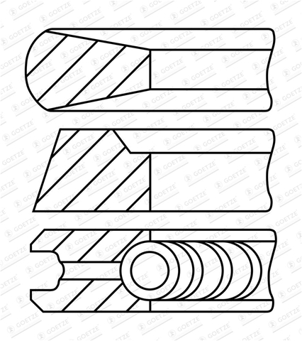 SET SEGMENTI PISTON-- GOETZE