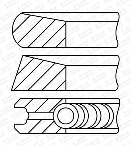 SET SEGMENTI PISTON-- GOETZE