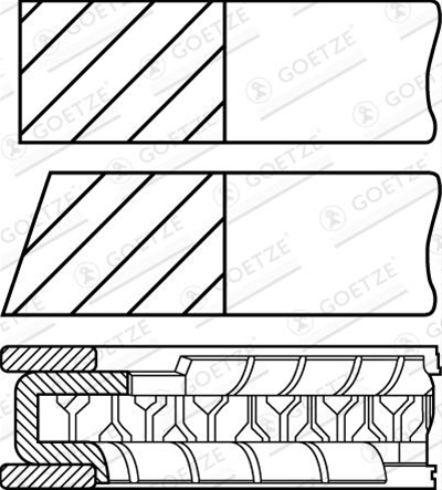 Imagine pentru produsul „SET SEGMENTI PISTON - GOETZE"