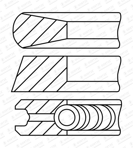 SET SEGMENTI PISTON-- GOETZE