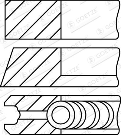 Imagine pentru produsul „SET SEGMENTI PISTON - GOETZE"