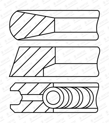 Imagine pentru produsul „SET SEGMENTI PISTON - GOETZE"