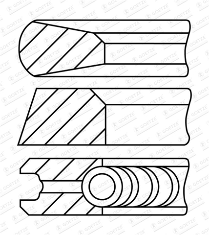 Imagine pentru produsul „SET SEGMENTI PISTON - GOETZE - CSNBB"