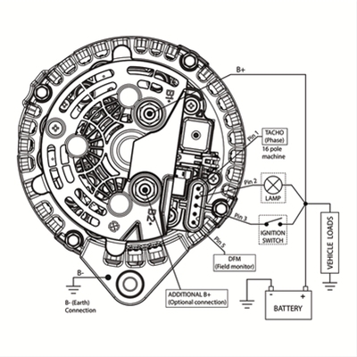 Imagine pentru produsul „ALTERNATOR 24V 120A WITH FULIE"