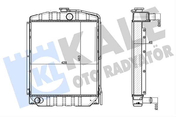 Imagine pentru produsul „RADIATOR MOTOR AGR KALE"
