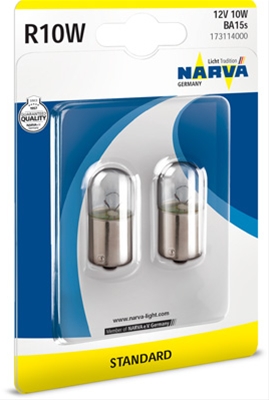 Imagine pentru produsul „BLISTER 2 BECURI 12V10W TIP R10W"