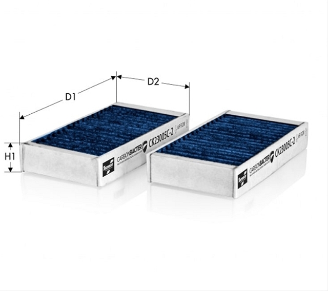 Imagine pentru produsul „SET FILTRU AER CABINA CARBON ACTIV - TECNECO"