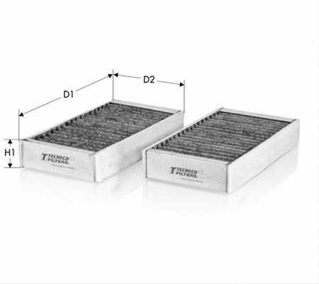 Imagine pentru produsul „SET FILTRU AER CABINA CARBON ACTIV - TECNECO"