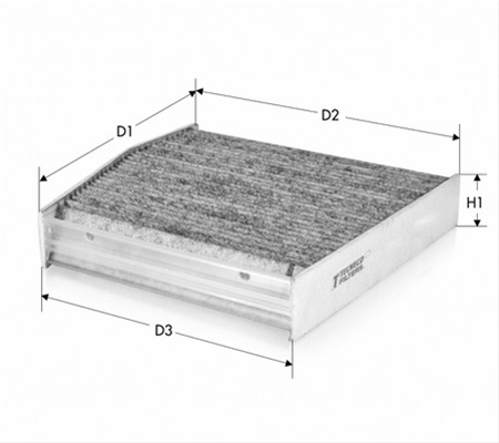Imagine pentru produsul „FILTRU AER CABINA CARBON ACTIV - TECNECO"