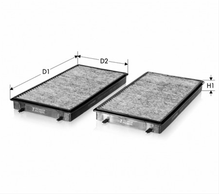 Imagine pentru produsul „SET FILTRU AER CABINA CARBON ACTIV - TECNECO"