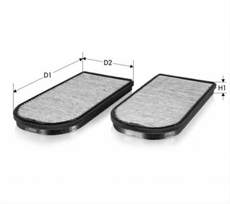 SET FILTRU AER CABINA CARBON ACTIV - TECNECO