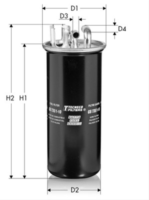Imagine pentru produsul „FILTRU COMBUSTIBIL - TECNECO"